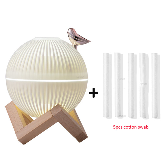 Original Side: 330ml USB Ultrasonic Air Humidifier with Warm LED Lamp for Home Kids Room Aroma Diffuser