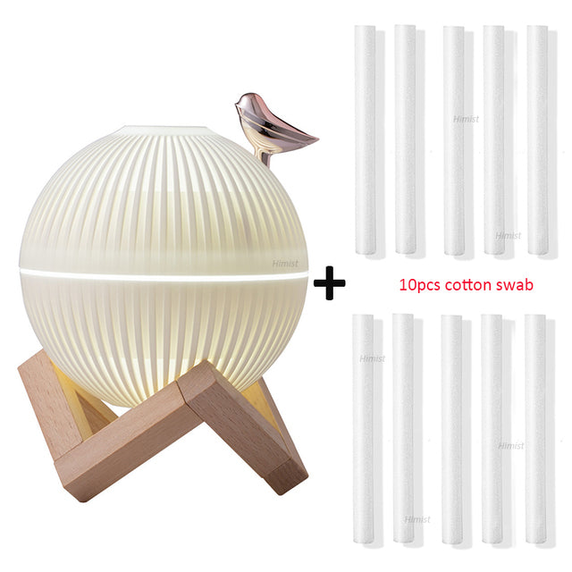 Original Side: 330ml USB Ultrasonic Air Humidifier with Warm LED Lamp for Home Kids Room Aroma Diffuser