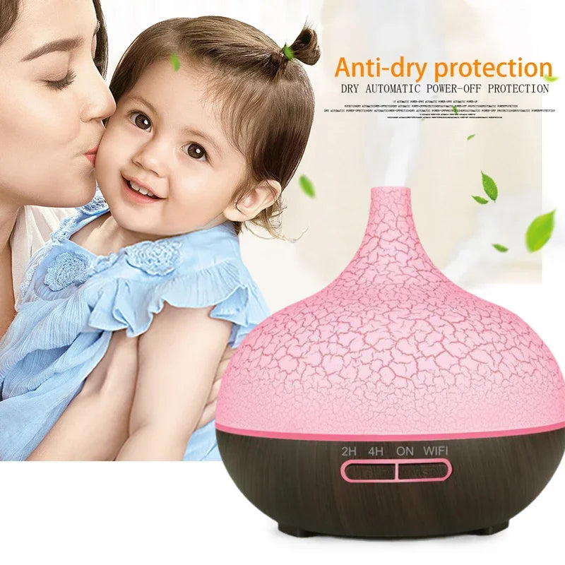 550ml Aroma Humidifier Essential Oil Diffuser Aromatherapy Electric Ultrasonic Cool Mist Maker for Home Remote Control