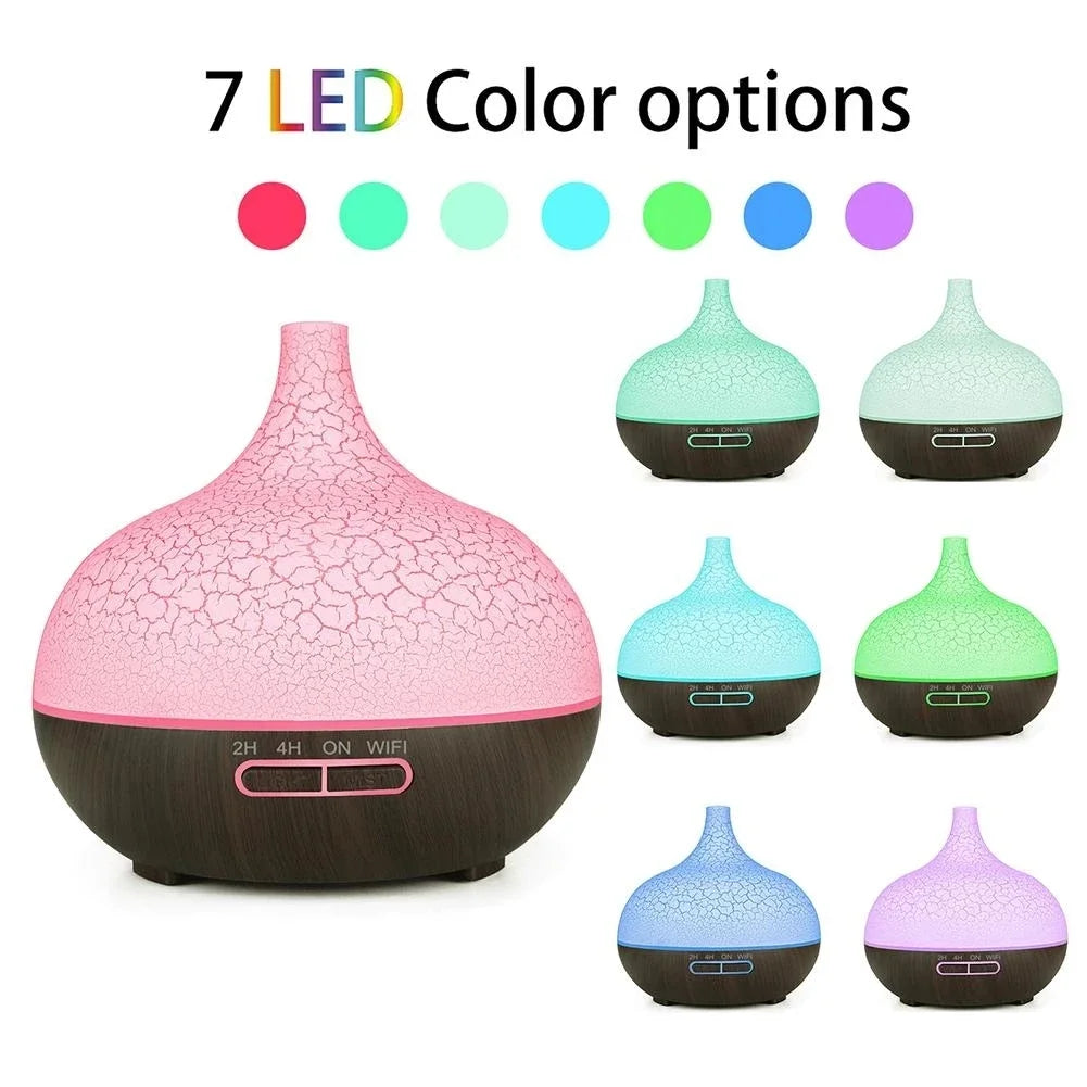 550ml Aroma Humidifier Essential Oil Diffuser Aromatherapy Electric Ultrasonic Cool Mist Maker for Home Remote Control