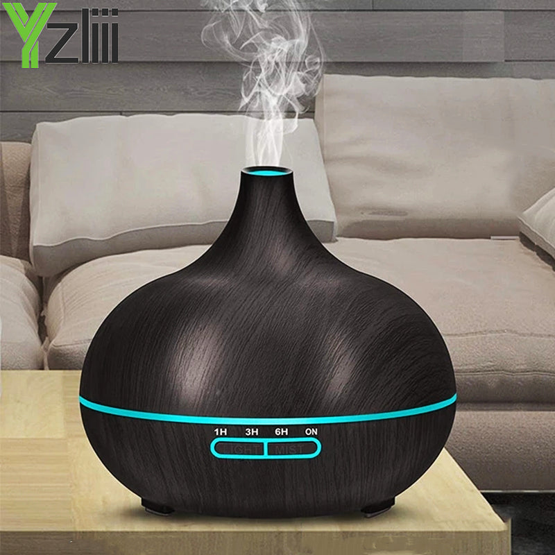 Original Side: Aromatherapy Oil Diffuser Ultrasonic Air Humidifier with 7 Colors Light