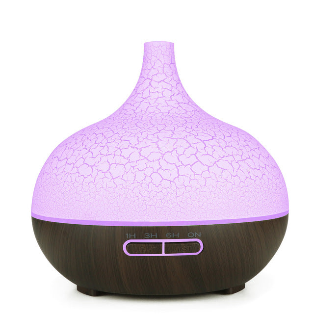 Original Side: Aromatherapy Oil Diffuser Ultrasonic Air Humidifier with 7 Colors Light