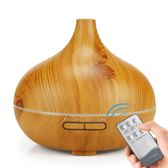 Original Side: Aromatherapy Oil Diffuser Ultrasonic Air Humidifier with 7 Colors Light