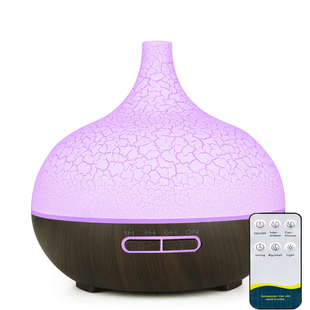 Original Side: Aromatherapy Oil Diffuser Ultrasonic Air Humidifier with 7 Colors Light