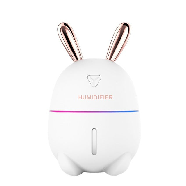 Original Side: Mini Air Humidifier  Rabbit USB Aroma Oil Diffuser Colorful Night Light