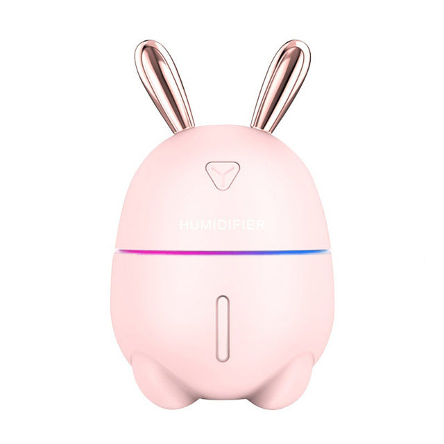Original Side: Mini Air Humidifier  Rabbit USB Aroma Oil Diffuser Colorful Night Light