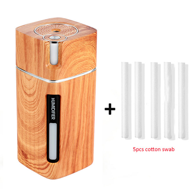 Original Side: Portable Mini Humidifier Ultrasonic USB Aroma Air Diffuser  with Color LED Lamp