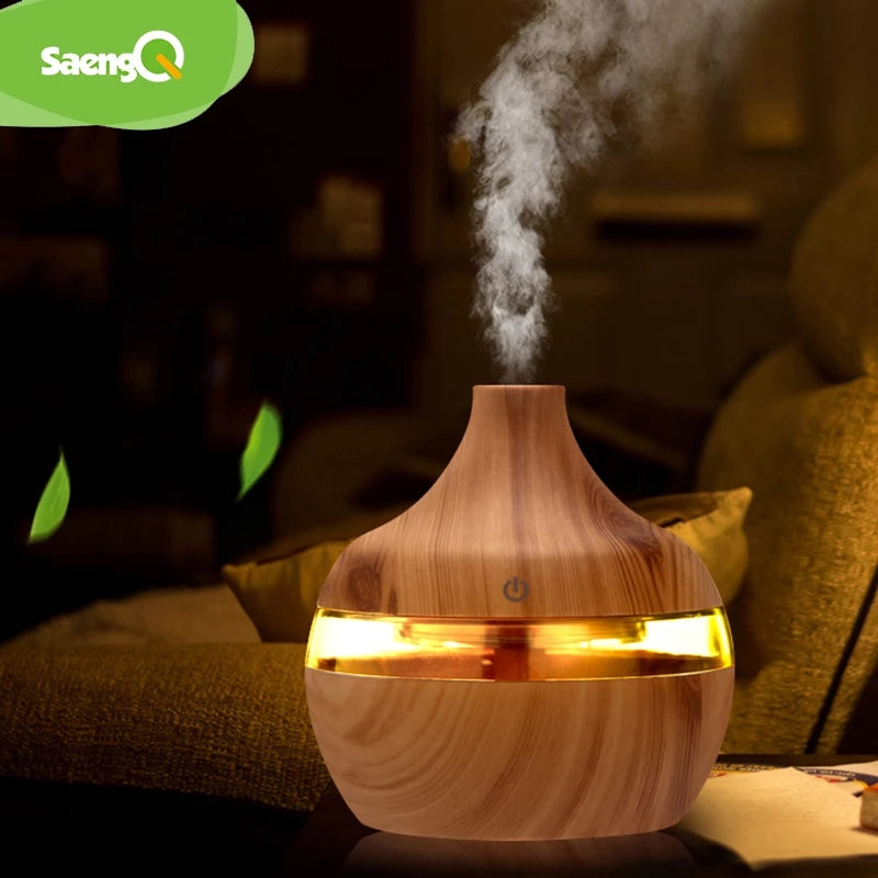 Original Side: Electric Air Humidifier Aroma Oil Diffuser Humidifier USB  LED Light